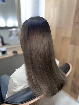 ハサミバイアトリエナガノ 千葉(8sami by atelier nagano) デザインカラー/レイヤーカット/ウエットヘア/オリーブベージュ