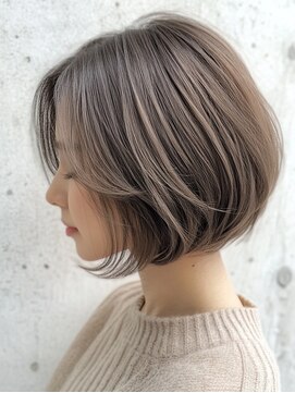 ティエナビューティー(TIENA BEAUTY) #前下がりボブ#グレージュ#透明感カラー