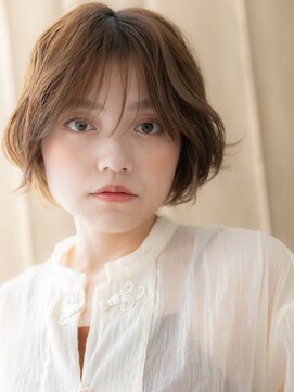 カバーヘア イヴ 戸頭店(COVER HAIR EVE) シースルーバング/丸みショート/小顔ショート/アッシュベージュe