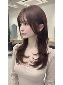 レイヤーカット顔周りカットミディアムレイヤーハッシュレイヤー