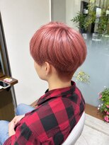 Men's U-AMBOISE  寝屋川/メンズパーマ/ブリーチ/白髪ぼかし/ハイライト&nbsp;ピンクブラウンマッシュ