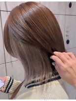 アース 郡山コスモス通り店(HAIR&MAKE EARTH)&nbsp;ナチュラルブラウン×艶めくインナーシルバー