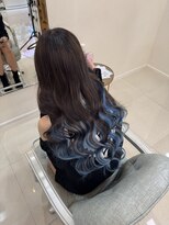 ラブスタシー 名古屋栄(Lovestasy)&nbsp;青×水色オーダーカラーエクステ/無加工毛エクステ