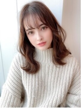 アグ ヘアー バーチ 鯖江店(Agu hair birch) 《Agu hair》長めバング×重軽ウェーブロング