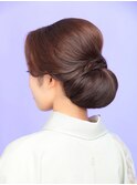 和装シニヨン　和装ヘアセット　　お茶会ヘアセット