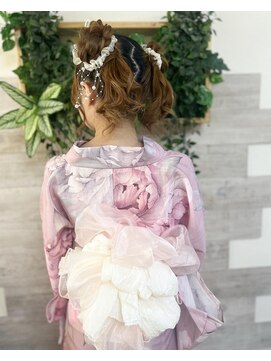 ロカット サロン(Roquat Salon) くらげ浴衣ツインアレンジ【立川/立川南/日本髪/ヘアセット】