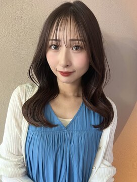 トゥルーズ 梅田店(TLUUS) TLUUS前髪パーマグレーベージュレイヤーロングアッシュカラー