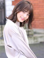 大人かわいい/ひし形/ココアブラウン/フリンジウェーブ