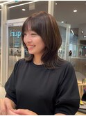 【自由が丘】韓国ミディ×水素カラー/30代40代50代/アースカラー