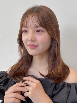 ノイ(noi) 顔周りレイヤーカットくびれヘアミルクティーベージュカラー