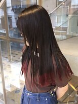 ヲタク(wotaku.) 裾カラー/レッドカラー/毛先カラー/ワインレッド/グラデーション