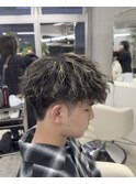 神戸/三ノ宮/元町メンズサロン波打ちツイスパ×ハイライト