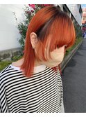 マッシュヘアー_フレッシュ_レトロガーリー_オレンジカラー