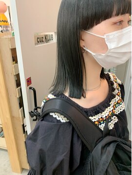 キューズ クラブ(cuz KLUB) 【cuzKLUB】ワイドバング×ダークグリーン＊池袋
