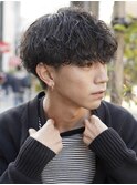 波巻きスパイラルパーマシャドウパーマメンズマッシュカット渋谷