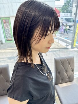 アッシュ 下北沢店(Ash) アイロンいらず艶々ストンがかわいいパツっとボブ