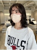 鎖骨ミディアムパーマ  yukari