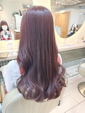 テトラ バイ ネオリーブ 横浜西口店(tetra by neolive) ブリーチ無しWカラーでピンクブラウン＊*【横浜】