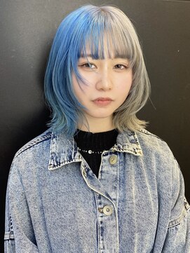 ステア ケース(stair case) 韓国ミディアムレイヤーカット前髪カット顔まわりレイヤー