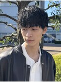 波巻き/スパイラルパーマツイストスパイラルメンズカットウルフ