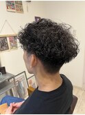 波巻きスパイラルパーマツイストスパイラルパーマメンズマッシュ
