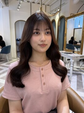 ロンドアベニール 北千住(Lond avenir) デジタルパーマレイヤーカット顔周り前髪ミディアムロング北千住