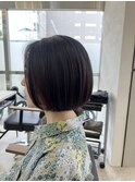 ボブミニボブ平行ボブインナーカラー大人可愛い
