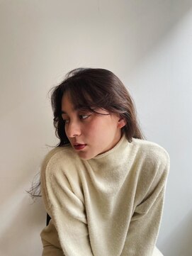 エイチ 天神橋(H) ミニウルフデジタルパーマセミロングオリーブグレージュ