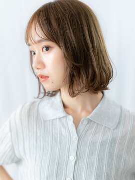 カバーヘア ブリス 戸田公園西口店(COVER HAIR bliss) カーキベージュ抜け感カール小顔ボブ//戸田公園20代30代