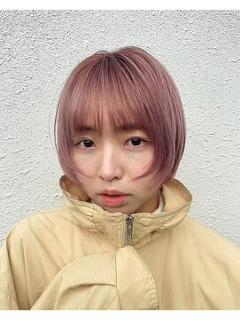 ノブレス(NOBLESSE) ピンクベージュ×顔まわりレイヤー