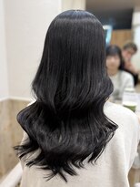 フルブルーム 東林間(fullbloom) レイヤーカット韓国ヘアダークグレーケアカラー