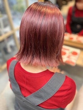 スリーユニークヘアー(3uniQ hair) ブリーチ必須！！ピンクカラー