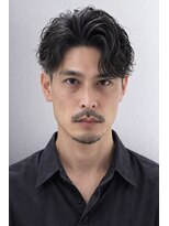オグジュアリー 表参道(aux.)&nbsp;毛流れハンサムショートセンターパートメンズ黒髪爽やか