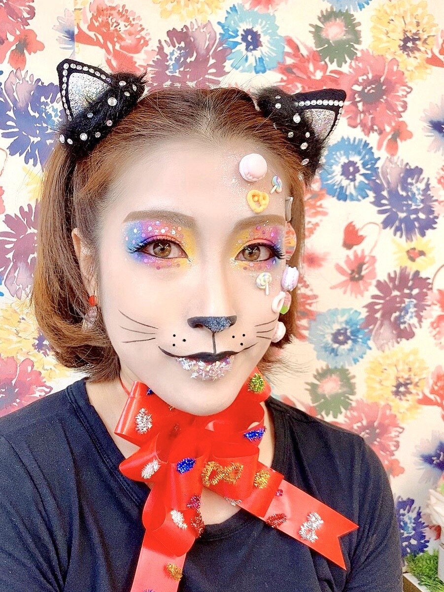キラキラハロウィンメイク+ヘアセット♪『キャッツ
