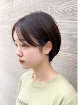 オーブ ヘアー アムール 学芸大学店(AUBE HAIR amour) 【AUBE HAIR】耳かけふんわりショート_スモーキダークブラウン