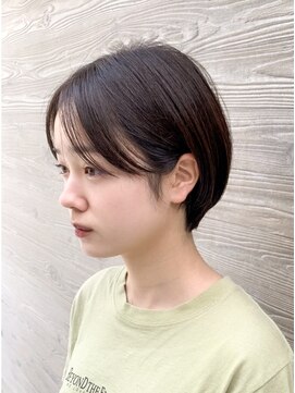 オーブ ヘアー アムール 学芸大学店(AUBE HAIR amour) 【AUBE HAIR】耳かけふんわりショート_スモーキダークブラウン