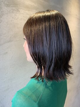 サイン(SIGN) 髪質改善縮毛矯正/20代30代40代/外ハネボブ/ココアベージュ