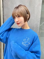 シー バイ ロンド 新宿(Sea by Lond)&nbsp;【福島】ミルクティーベージュ小顔ウルフコンパクトショートボブ