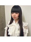 黒髪ストレートロング＊姫カット