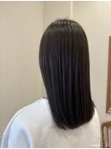 ダークブラウン×大人ミディ|サラ艶/ストレート/20代/30代/40代