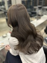 ペレ 栄店(PELE)&nbsp;デザインカラー/レイヤーカット/ウェットヘア/オリーブベージュ