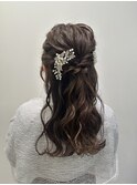 岡田≫結婚式お呼ばれハーフアップアレンジ