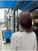 ボルドーブラウン×ミディアムウルフ
