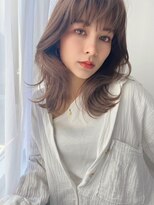 ソヨン 栄2号店(SOYON)&nbsp;大人/小顔/シースルーバング/レイヤーカット/黒髪/ネビージュ