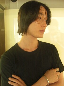 ノラジャーニー(NORA Journey) メンズボブウルフメンズミディアムレイヤーカットメンズウルフ