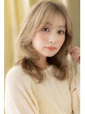 くすみベージュアッシュウェーブパーマ小顔ウルフZ大宮20代30代