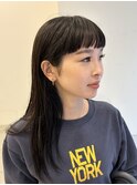 ワイドバング 前髪あり 黒髪 髪質改善 艶髪 銀座 有楽町
