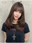 ワンカールで決まるワンホンレイヤーカット/透明感カラー
