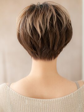 モッズヘア 越谷(mod's hair) グラデーションハイライト前下がりショートTc4越谷20代30代40代