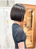 朝支度5分の美髪矯正ボブ　楽したい方におススメ　縮毛矯正